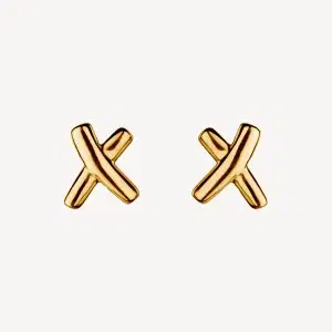 NAJO Gold Plated Cross Stud Earring