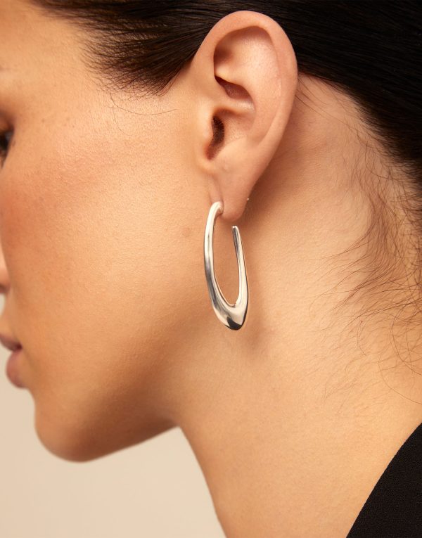 UNO de50 Oval Hoop Earrings - Image 2