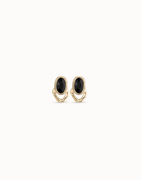 UNO de50 Black Crystal Earrings
