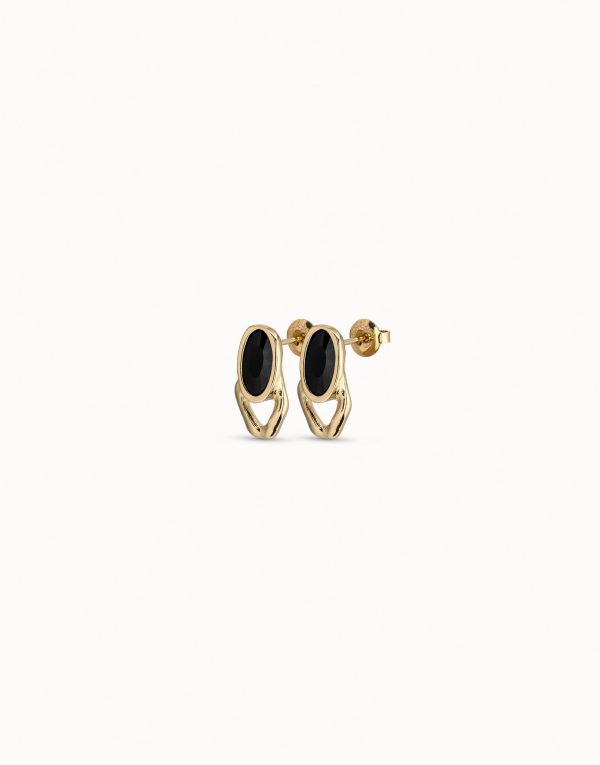 UNO de50 Black Crystal Earrings - Image 2