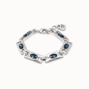 UNO de50 Blue Crystal Bracelet