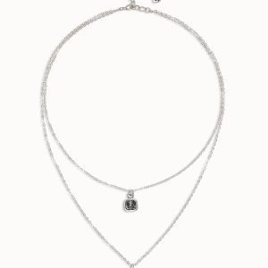 UNO de50 Multi-Layer Pendant Link Chain Necklace