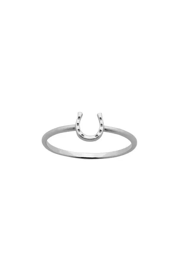 Karen Walker | Mini Horseshoe Ring Silver