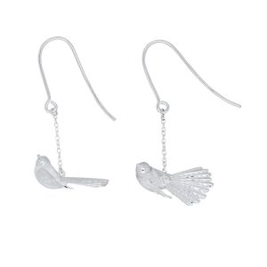 Piwakawaka (Fantail) Drop Earrings
