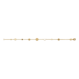Lilly May | 18ct Yellow Plated Multi Disc 18cm Bracelet