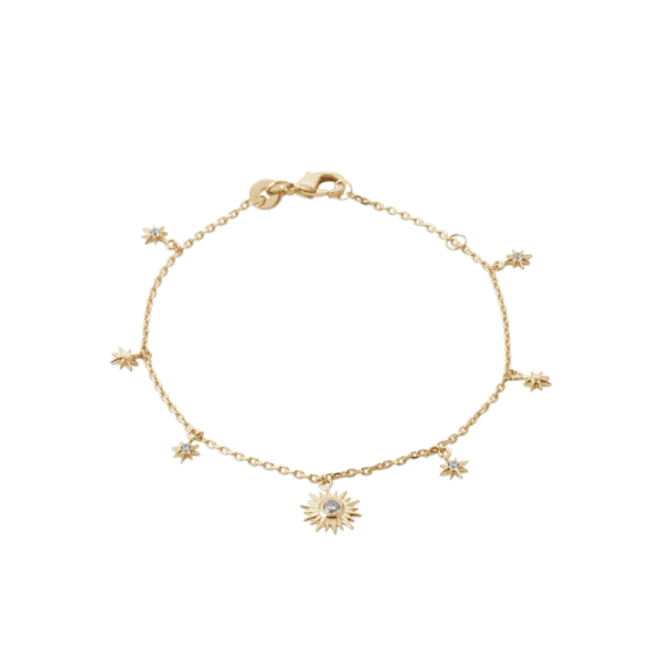 Lilly May | 18ct Yellow Gold Plated CZ Star/Sun Bracelet