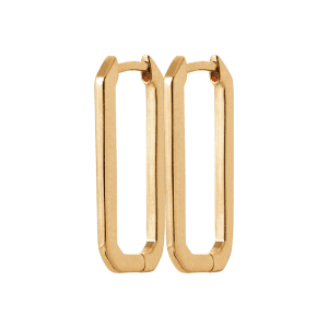 Lilly May | 18ct Yellow Plated Med Rectangle Earrings