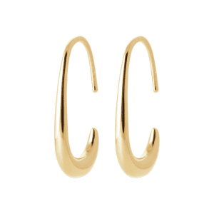Lilly May | 18ct Yellow Plated Long Hoop Earrings