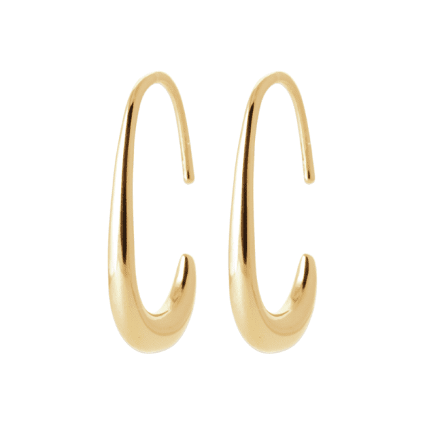 Lilly May | 18ct Yellow Plated Long Hoop Earrings