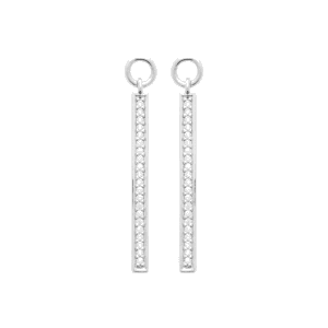 Lilly May | Sterling Silver CZ Claw Channel Drop Earrings