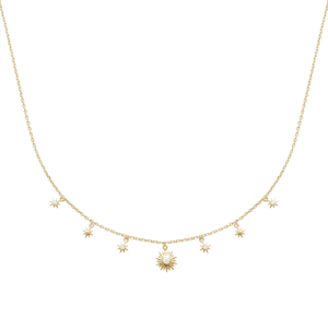 Lilly May | 18ct Yellow Plated CZ STAR/SUN Necklace