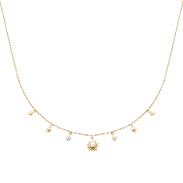 Lilly May | 18ct Yellow Plated CZ STAR/SUN Necklace