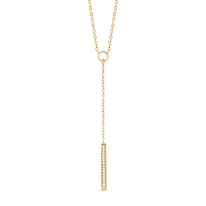 Lilly May | 18ct Yellow Plated CZ Claw Set Drop Necklace