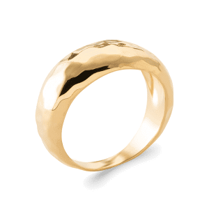 Lilly May | 18ct Yellow Plated Hammered Dome Ring