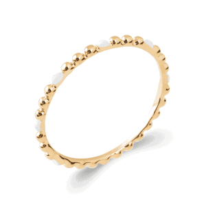 Lilly May | 18ct Yellow Plated Beaded Edge Ring